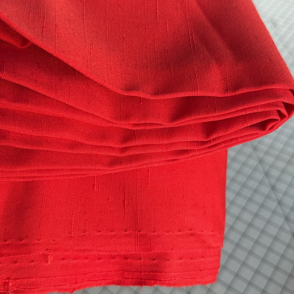 4 Yards Vintage Red Slub Weave Suiting Fabric – 44” Wide – Likely Cotton/Linen